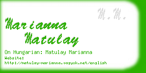 marianna matulay business card